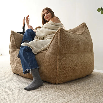 Teddy 43" Boucle Upholstered Bean Bag Couch