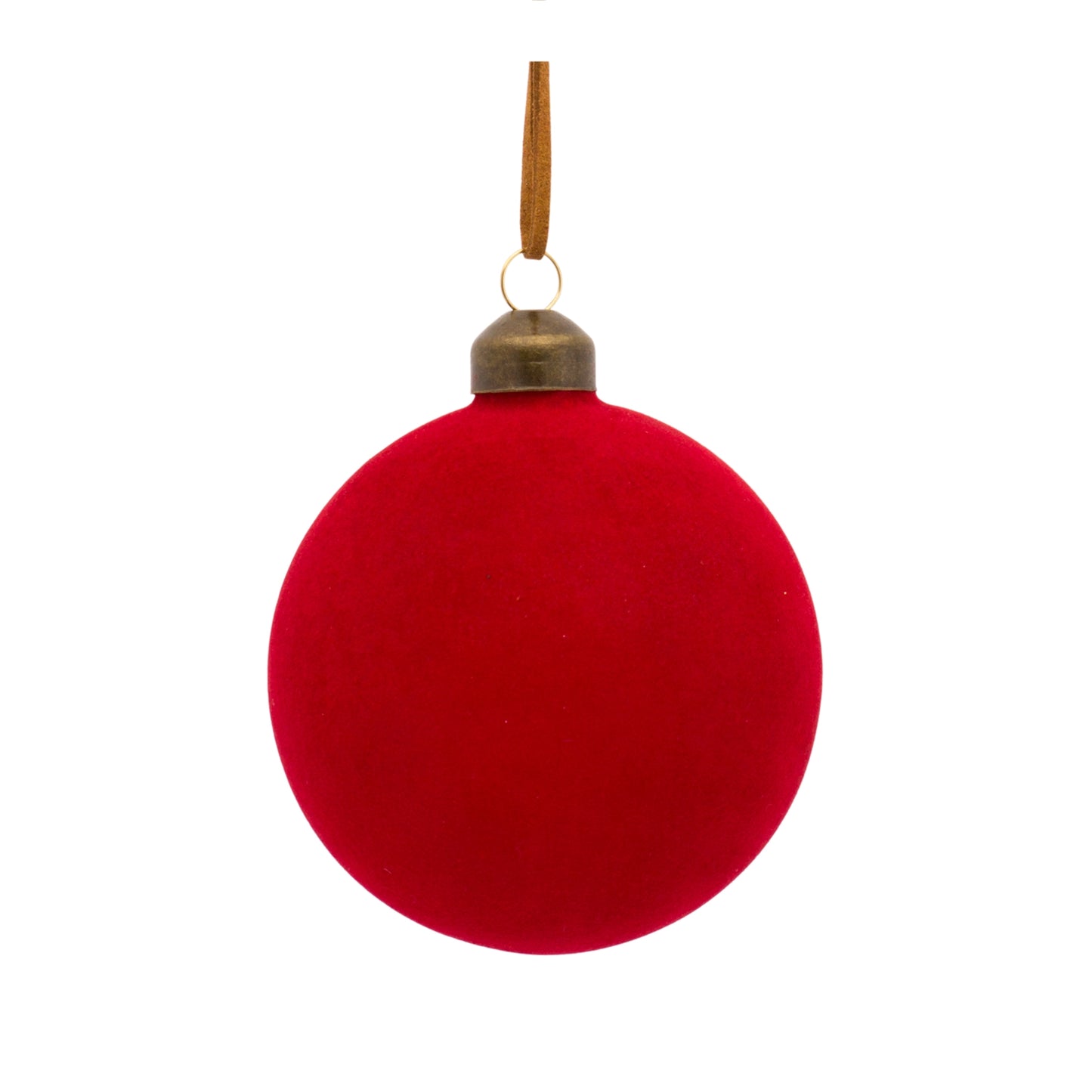 Red Glittered Glass Ball Ornament (Set of 6)