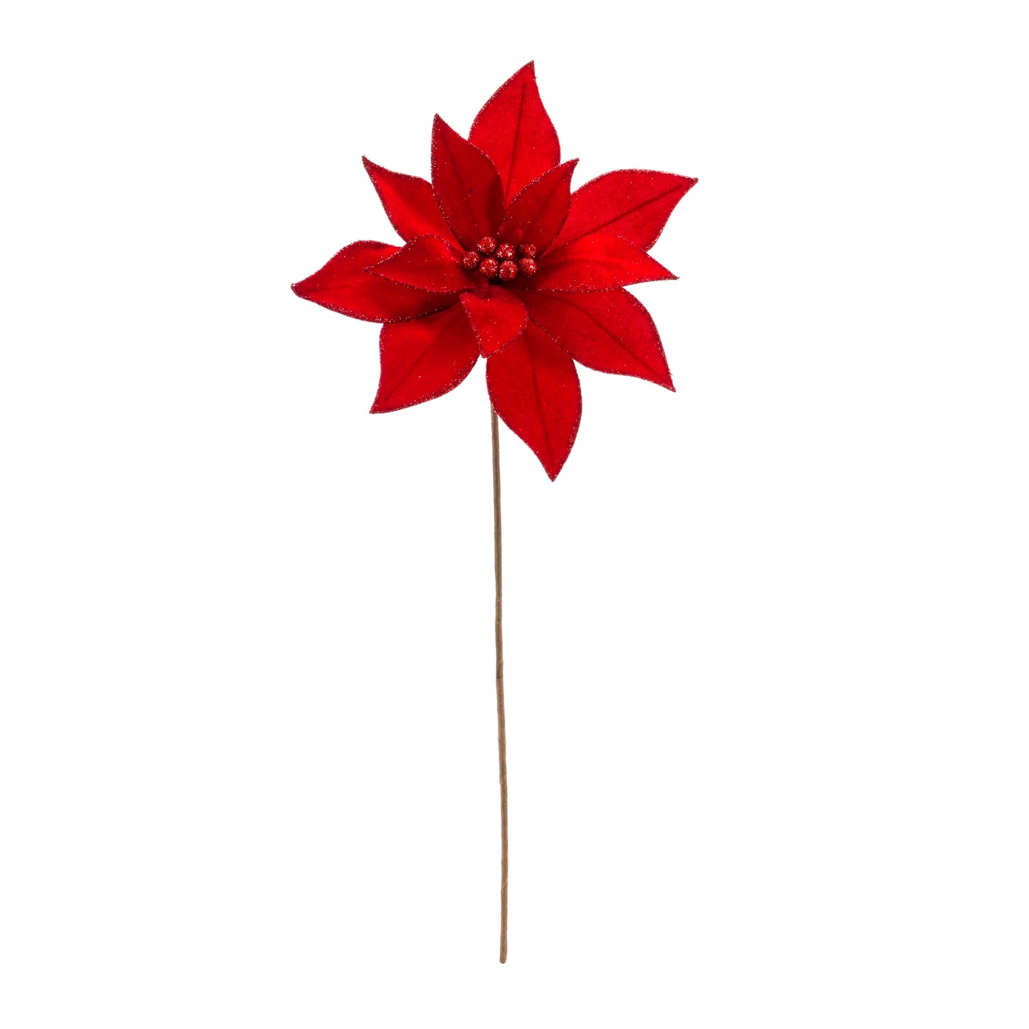 Poinsettia Stem (Set of 6) 23.5"H Polyester