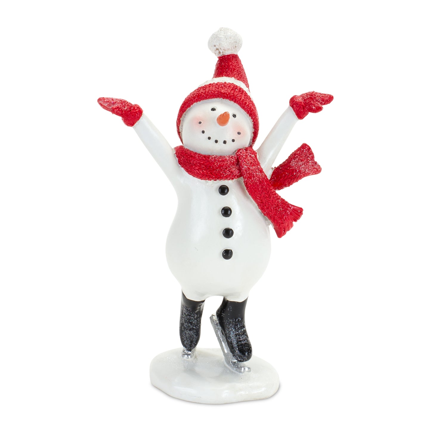 Snowman on Skates (Set of 3) 4"H, 5"H, 5.5"H Resin