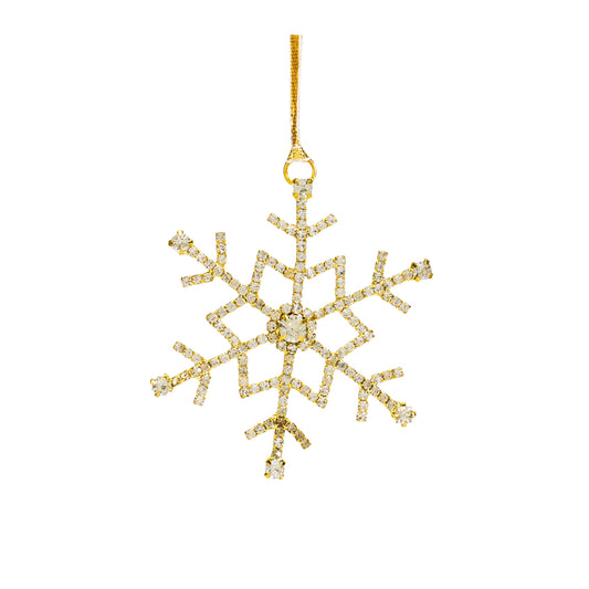 Snowflake Ornament (Set of 12) 3"H, 4.25"H Iron/Glass