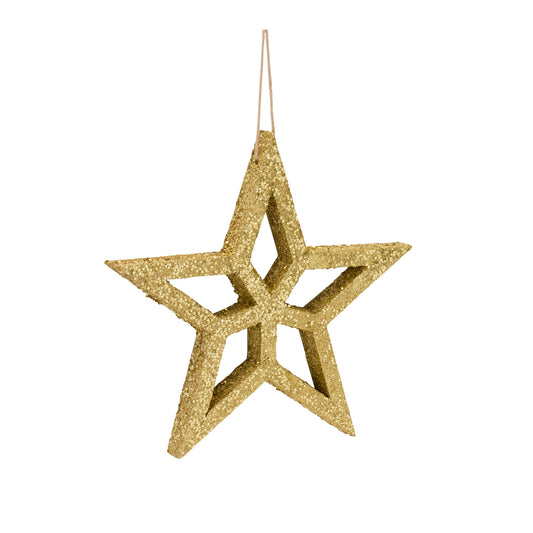 Star Ornament (Set of 2) 15.5"H Wood