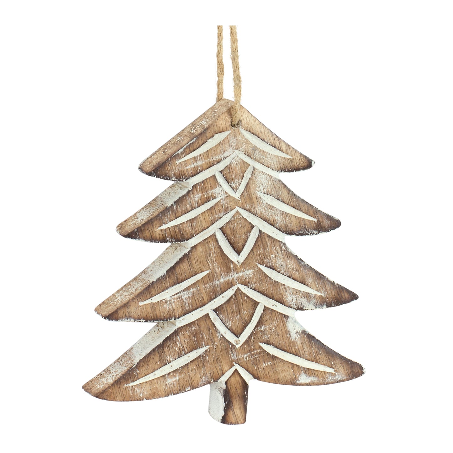 Tree Ornament (Set of 12) 4"H, 5.75"H Wood