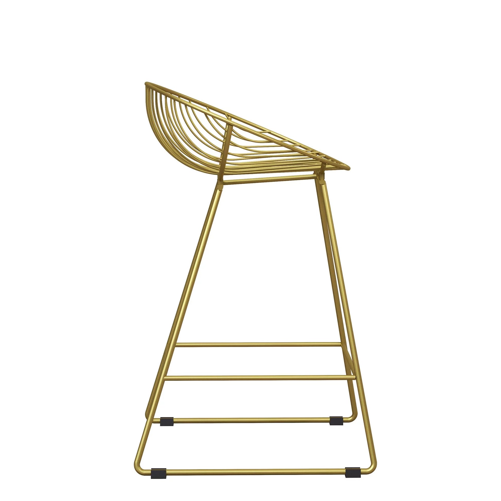 Ellis 24" Metal Counter Height Bar Stool, Brass