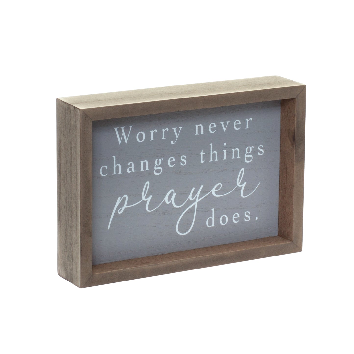 Prayer and Faith Plaque (Set of 2) 7"L x 5"H MDF