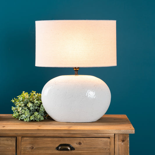 Table Lamp 20.5"H Terra Cotta/Linen