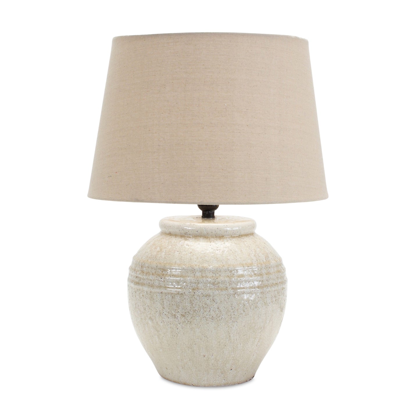 Table Lamp 20"H Terra Cotta/Linen