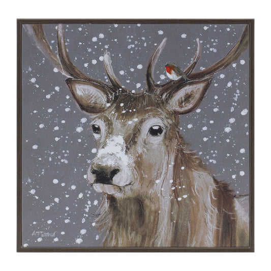 Deer Frame (Set of 2) 9.5"SQ Plastic/MDF