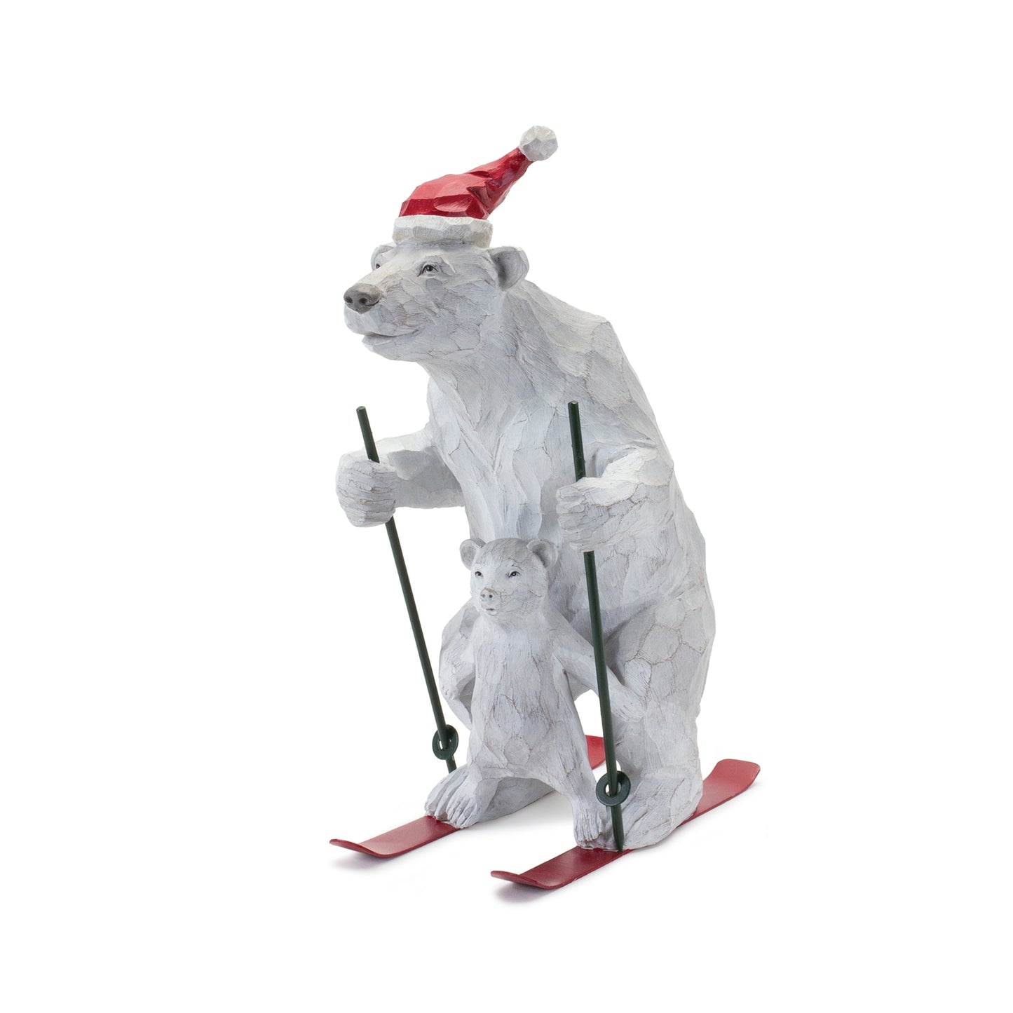 Polar Bear on Skis (Set of 2) 14"H, 16.25"H Resin