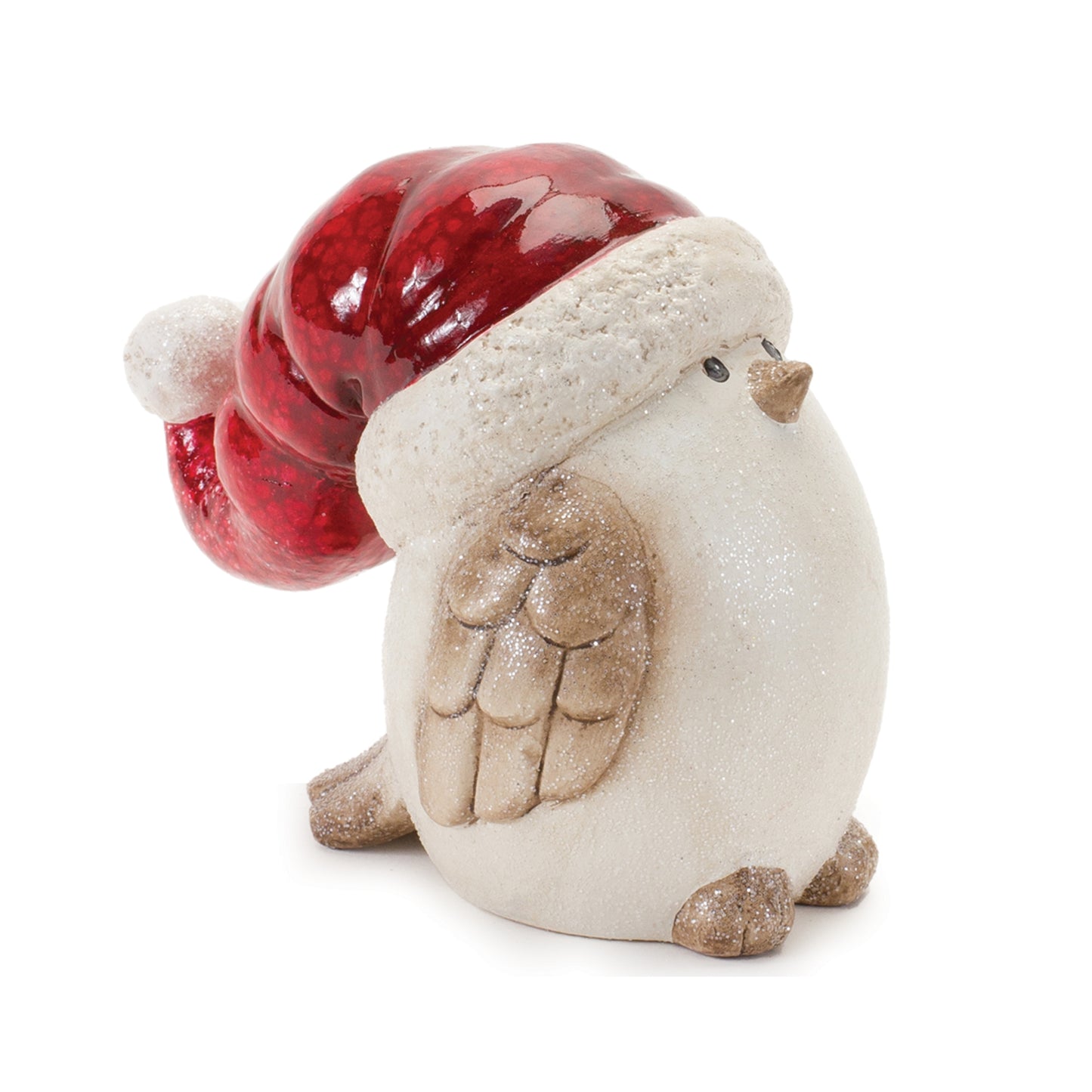 Bird w/Santa Hat (Set of 6) 4.25"H Terra Cotta