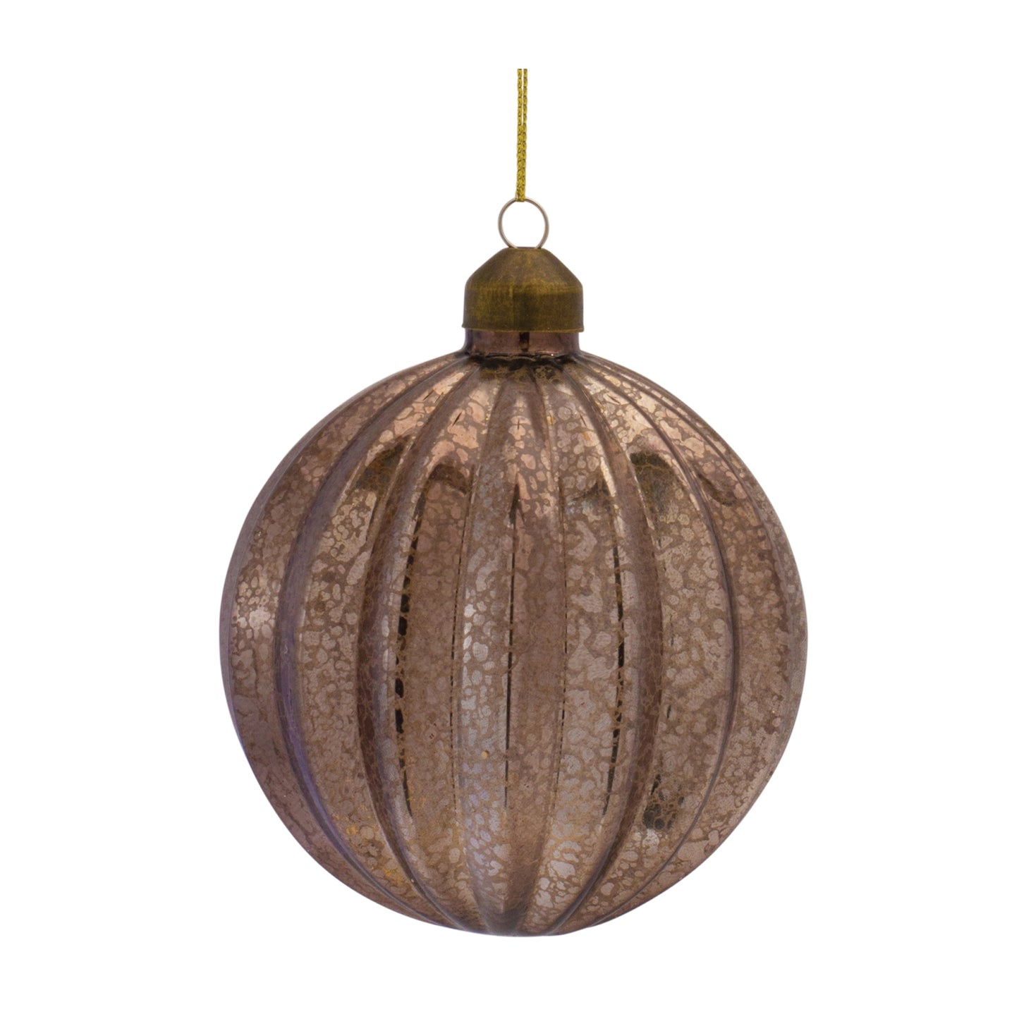 Burgandy Ribbed Glass Ornament (Set of 6)