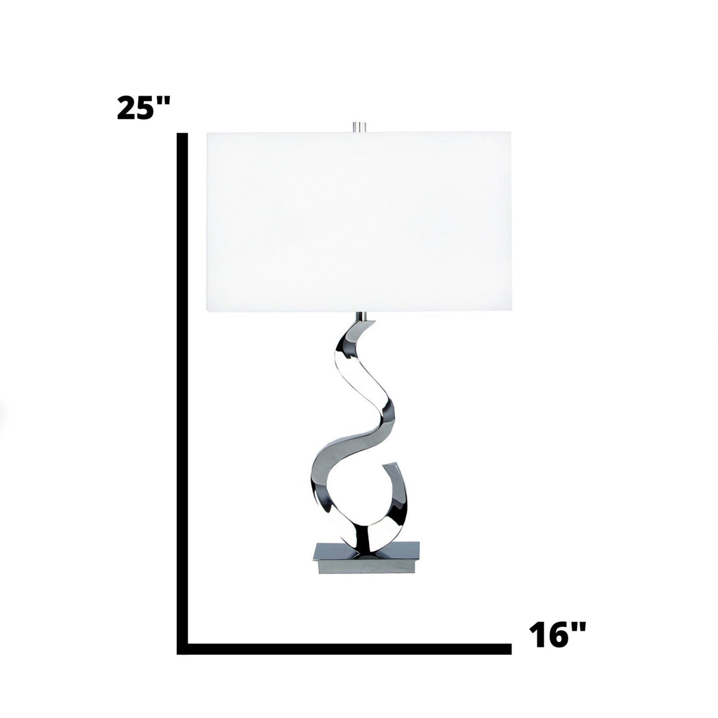 Abstract Chrome Table Lamp // 1 Light