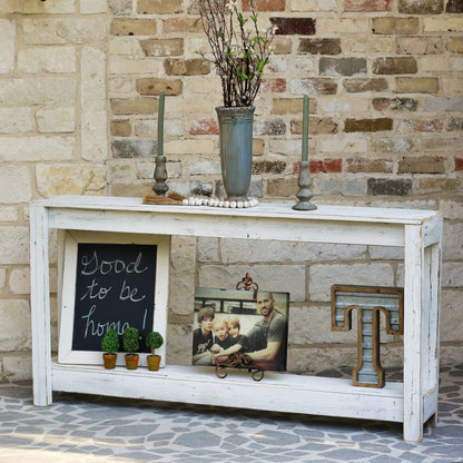 White Farmhouse Sofa Table