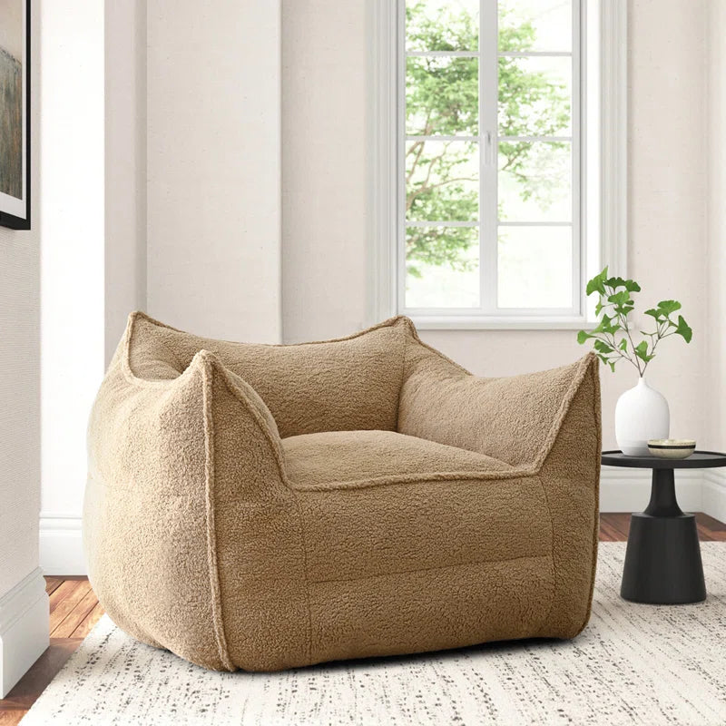 Teddy 43" Boucle Upholstered Bean Bag Couch