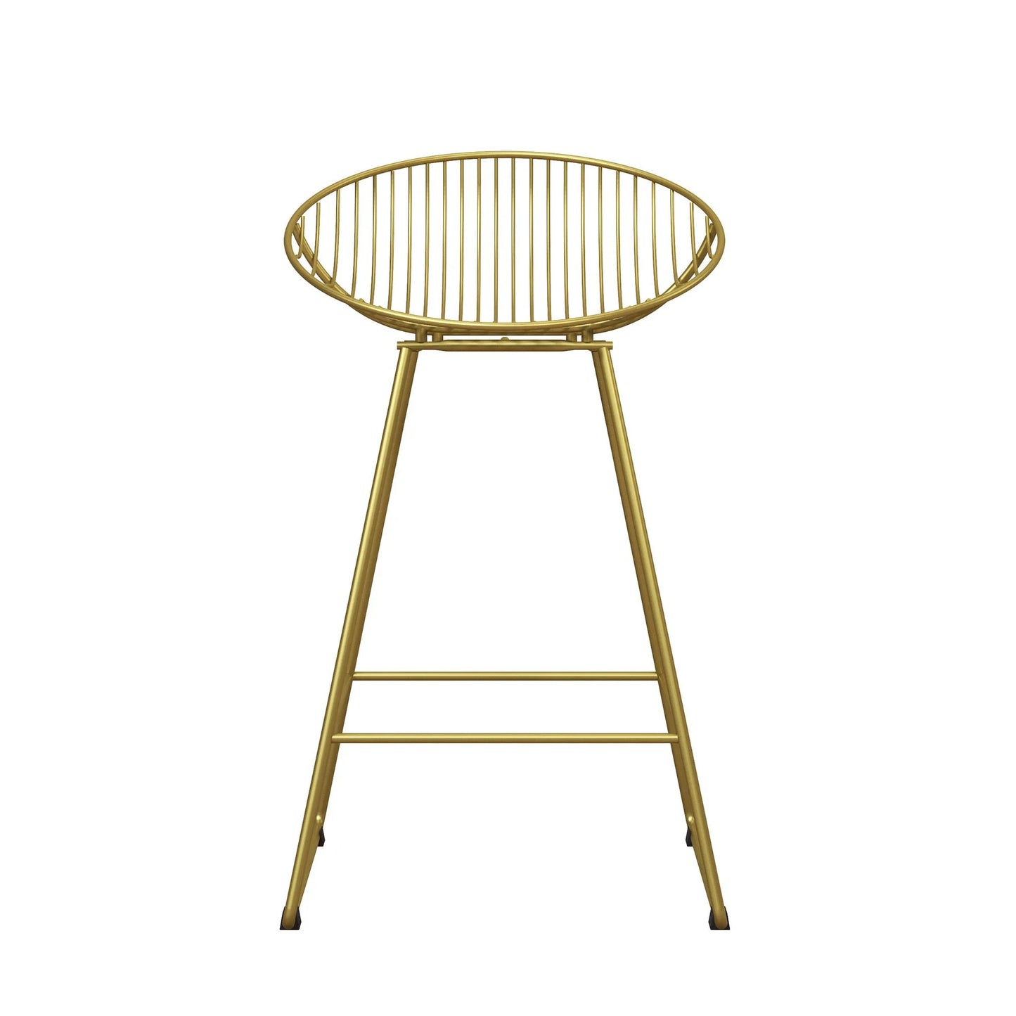 Ellis 24" Metal Counter Height Bar Stool, Brass