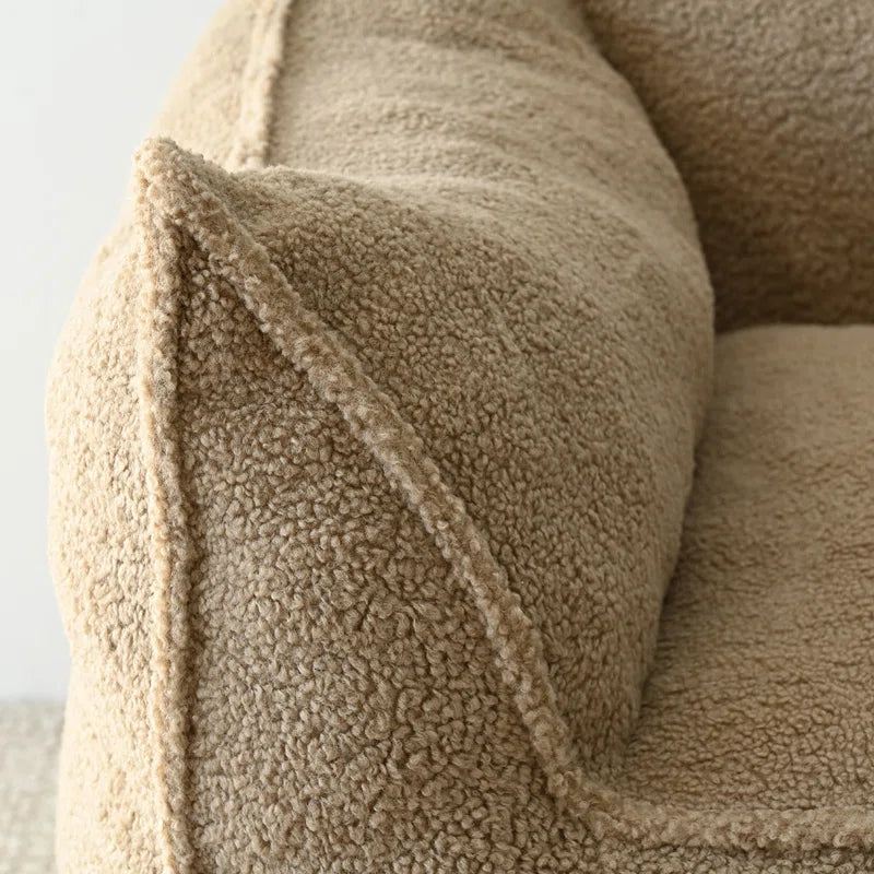 Teddy 43" Boucle Upholstered Bean Bag Couch