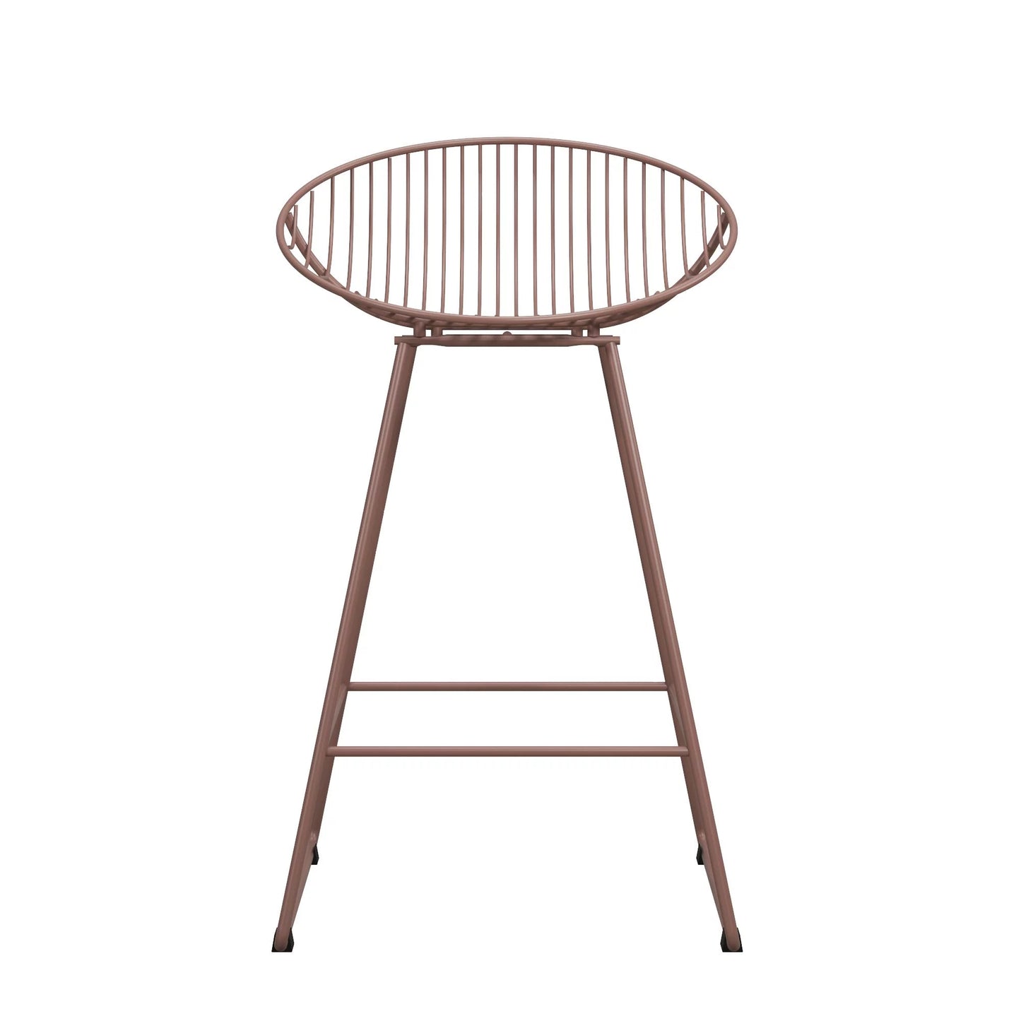 Ellis 24" Metal Counter Height Bar Stool, Blush Pink