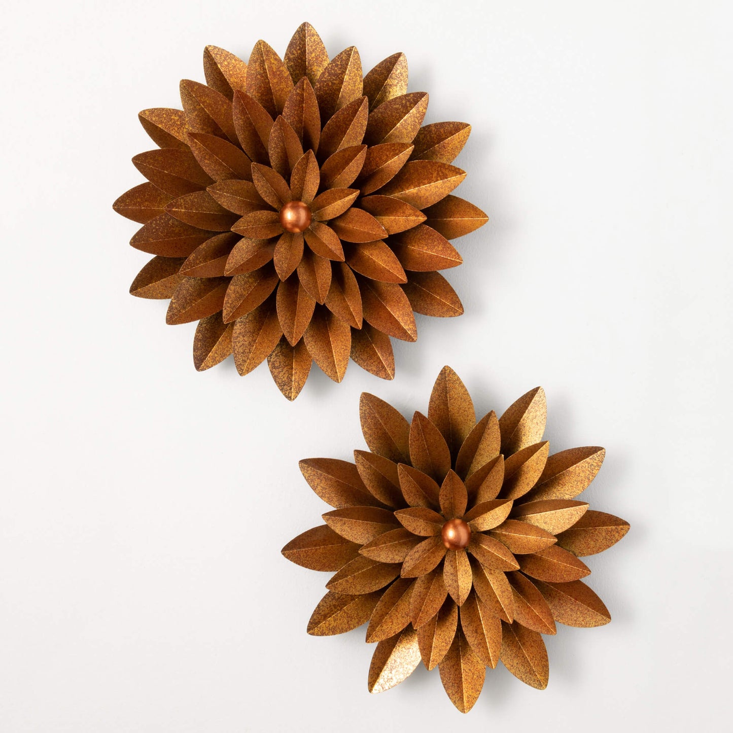 Copper Flower Yard Wall Decor