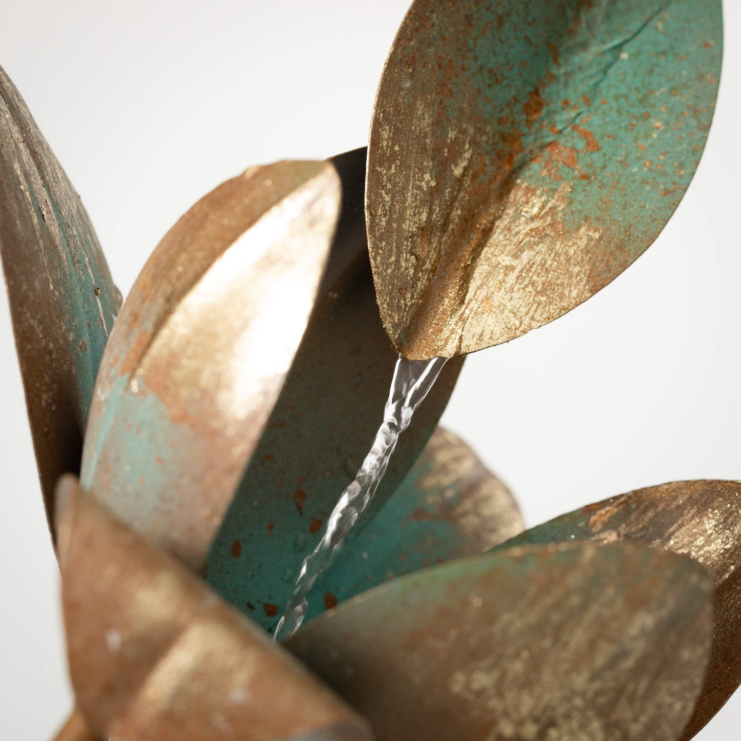 Copper-Edged Flower Garden Fountain