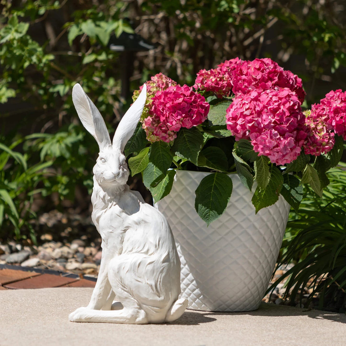 Large White Rabbit Set of 2