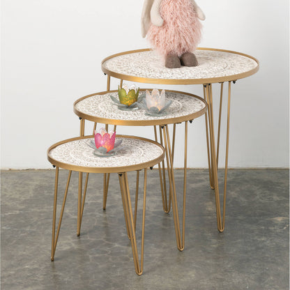 Round Stacking Tables Set of 3